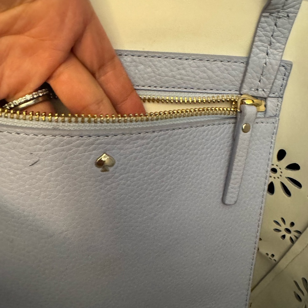 Kate Spade Periwinkle Floral Cutout Tote - Picture 4 of 4